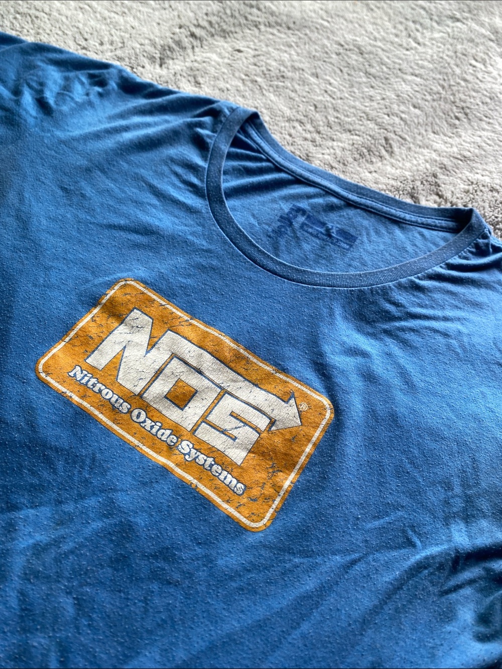 Blue Tee with Orange NOS Graphic